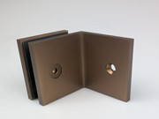 Fixed Bracket - Square 90 Degree Glass to Wall - Bronze